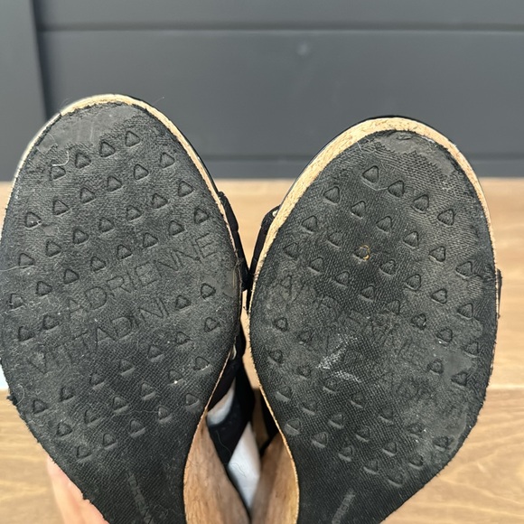 Adrienne Vittadini Black Cork Claudia Wedge Sandals - Picture 9 of 10